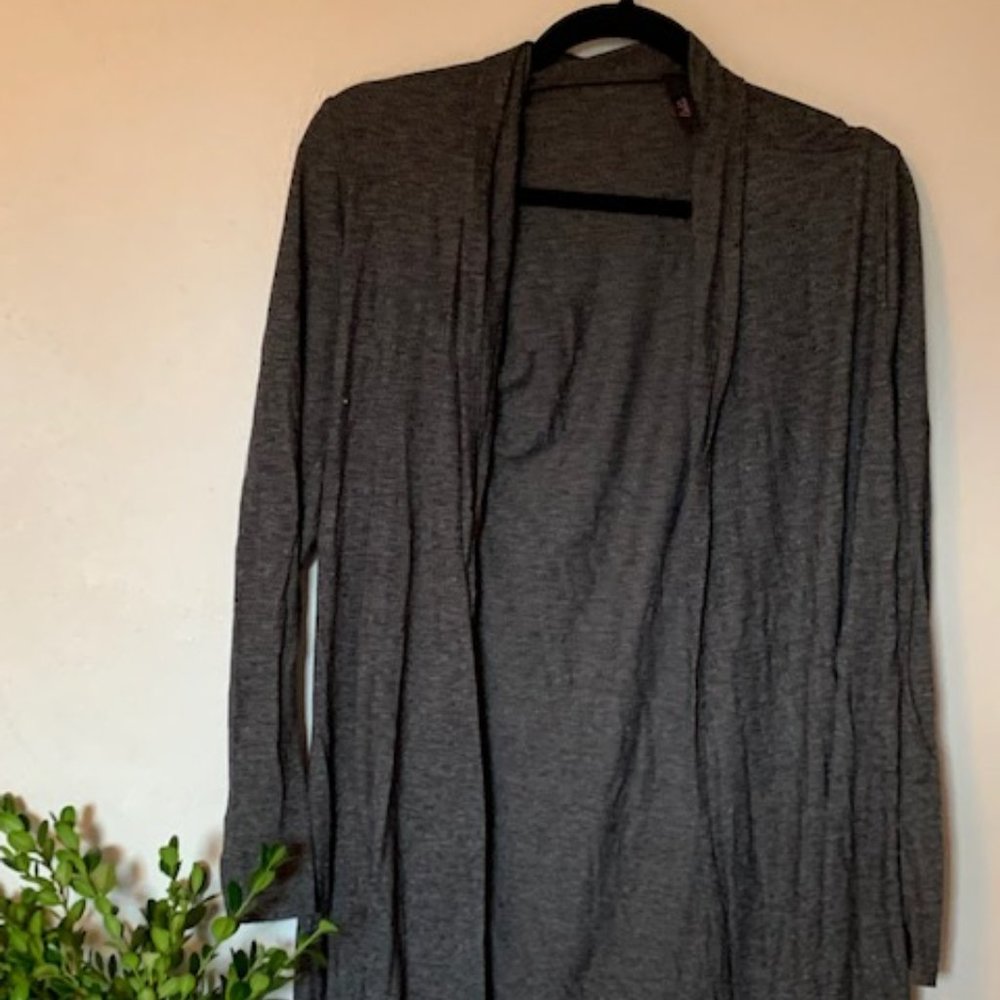 Charcoal Grey Long Cardigan